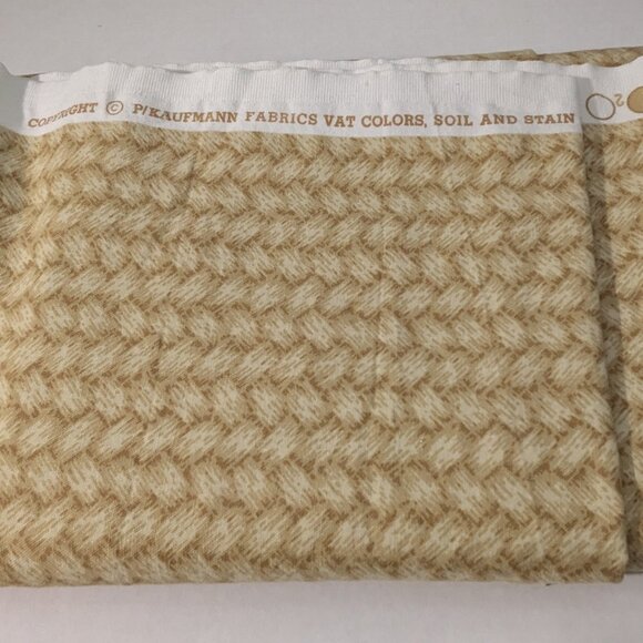 P Kaufmann Fabrics - Upholstery Weight Woven Straw Design 1.7 Yards - Picture 1 of 3